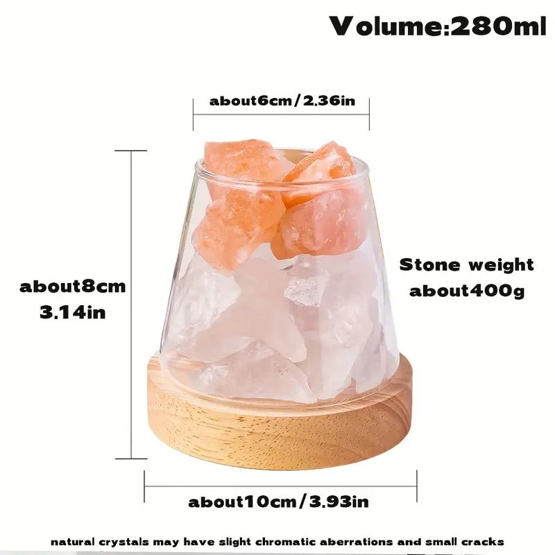 Natural Crystal Aroma Diffuser with Light - Chameleon Sand Candle