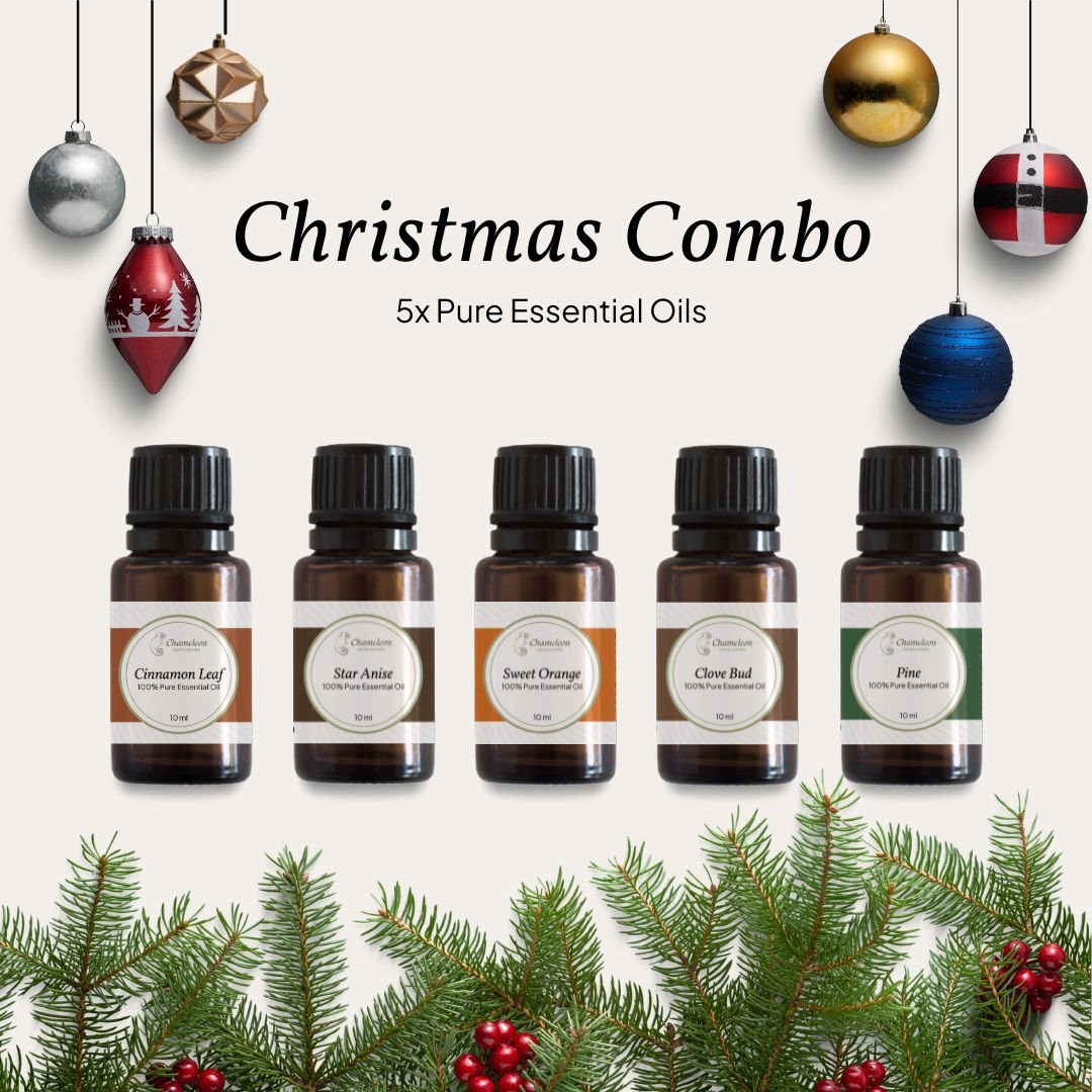 Christmas Combo - 5 x Pure Essential Oils ∙ 10ml - Chameleon Sand Candle