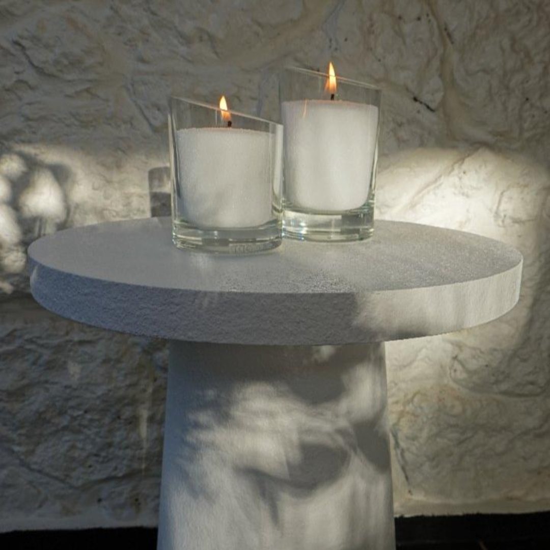 SIN GIN TWINS (Clear) - ReValued Glass vessel by glass artist Cindy Poole - Chameleon Sand Candle