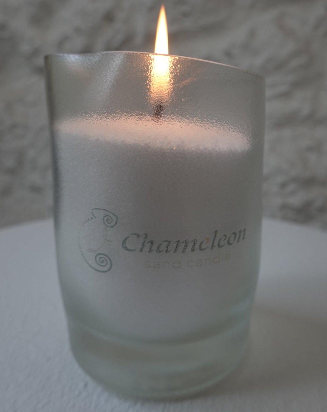 BOYLES - ReValued Glass vessel by glass artist Cindy Poole - Chameleon Sand Candle