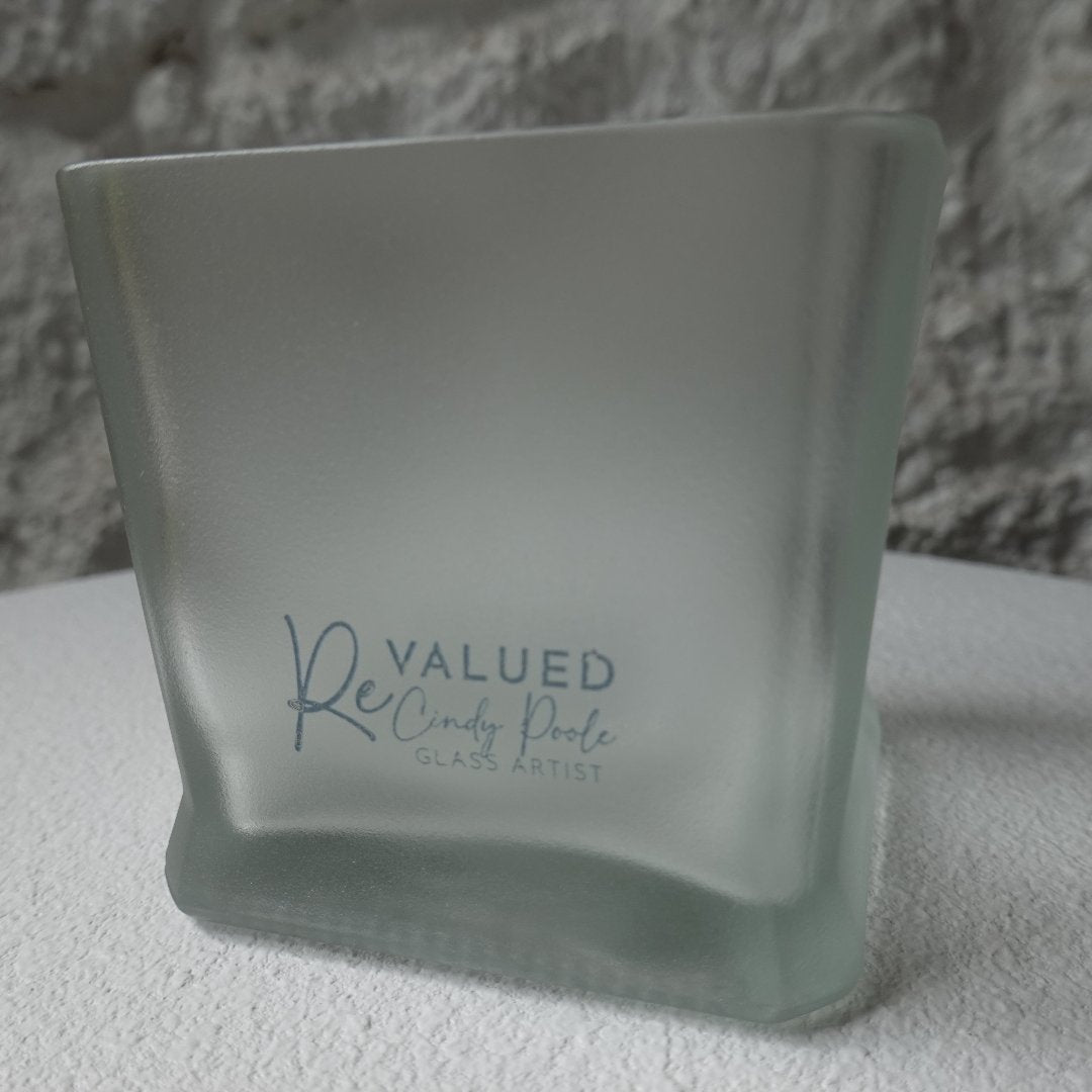 JACK DANIELS - ReValued Glass vessel by glass artist Cindy Poole - Chameleon Sand Candle