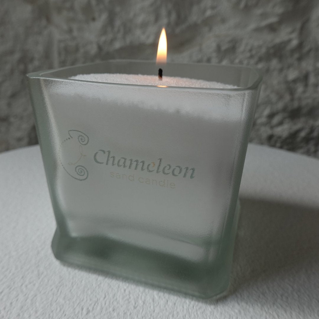 DESIGN YOUR OWN - ReValued Glass vessel by glass artist Cindy Poole - Chameleon Sand Candle