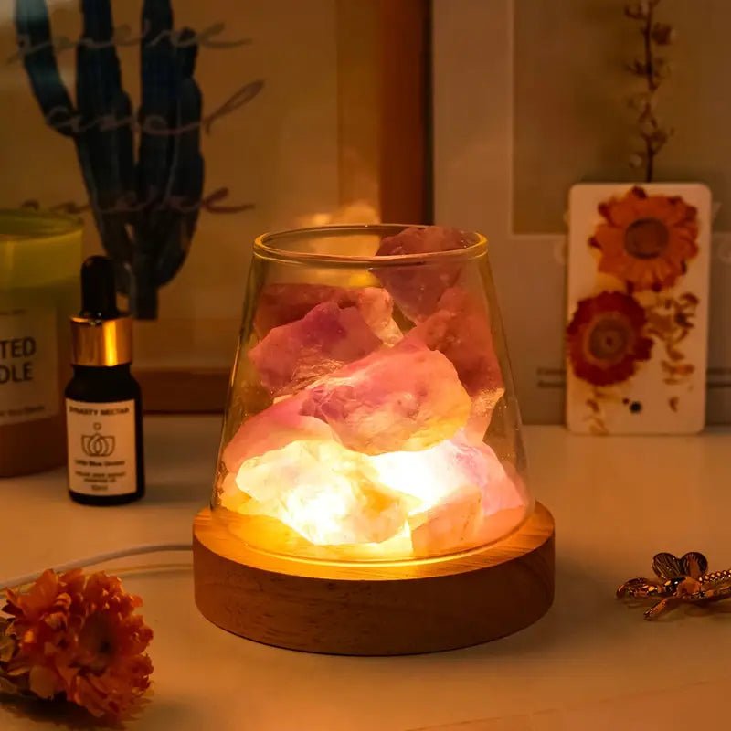 Natural Crystal Aroma Diffuser with Light - Chameleon Sand Candle
