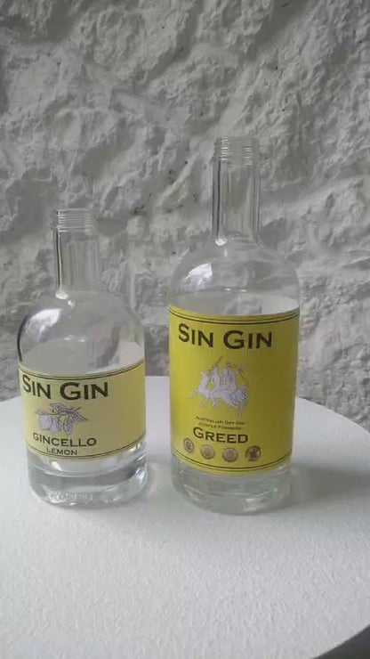 SIN GIN TWINS (Frosted) - ReValued Glass vessel by glass artist Cindy Poole